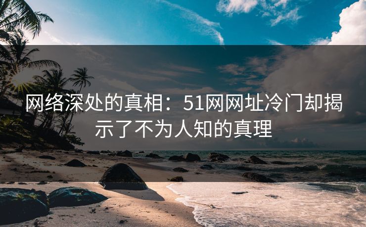 网络深处的真相：51网网址冷门却揭示了不为人知的真理