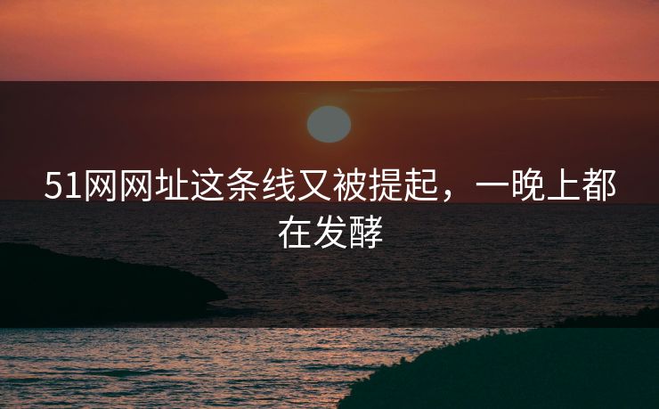 51网网址这条线又被提起，一晚上都在发酵